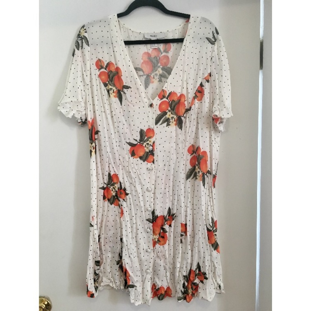 Orange Printed Dress